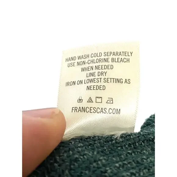 Francescas Harper Heritage Green Sweater Dress L Surplice Open Back Bow Boho NWT - Picture 10 of 10